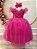 Vestido Infantil Longo Rosa com Apliques e Renda - Imagem 4