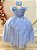 Vestido Infantil Longo Azul com Apliques Luxo - Imagem 1