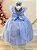 Vestido Infantil Longo Azul com Apliques Luxo - Imagem 3