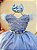 Vestido Infantil Longo Azul com Apliques Luxo - Imagem 2