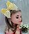 Tiara Amarelo Claro Laço Miolo de Pérolas - Imagem 2