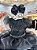 Vestido Infantil Wandinha Preto Com Cinto de Strass Luxo - Imagem 6