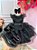 Vestido Infantil Wandinha Preto Com Cinto de Strass Luxo - Imagem 2