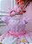 Vestido Infantil Princesas Disney Rosa Cinto de Pérolas - Imagem 5