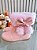 Botinha Infantil Rosa Laço Pompom Com Pelúcia e Zíper - Imagem 1