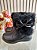 Botinha Infantil Preto Laço Pompom Com Pelúcia e Zíper - Imagem 5