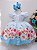 Vestido Infantil Azul Bebê Jardim das Borboletas com Pérolas - Imagem 7