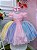 Vestido Infantil Unicórnio Chuva de Amor Arco Iris - Imagem 1