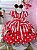 Vestido Minnie Vermelho Listras Cinto de Pérolas - Imagem 3