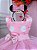 Vestido Infantil Rosa Bolinhas Broche Strass Luxo - Imagem 2