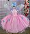 Vestido Jardim Encantado Rosa Borboletas Azul - Imagem 7