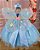 Vestido Jardim Encantado Azul Bebê - Imagem 11
