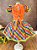 Conjunto Meninas Junino Cropped Laranja com Mini Saia Colorida - Imagem 2