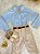 Conjunto Infantil Camisa Azul e Calça Bege Cinto - Imagem 4