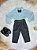 Conjunto Infantil Camisa Verde e Calça Preta Cinto - Imagem 1