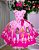Vestido Infantil Temáticos Luxo Roblox Rosa - Imagem 2