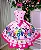 Vestido Infantil Divertidamente Rosa Temáticos Luxo - Imagem 2
