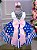 Vestido Galinha Pintadinha Azul e Rosa Temáticos Luxo - Imagem 3