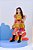 Vestido Infantil Junino Amarelo Colorido Florzinhas Festas - Imagem 11