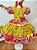 Vestido Infantil Junino Amarelo Colorido Florzinhas Festas - Imagem 2