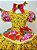 Vestido Infantil Junino Amarelo Colorido Florzinhas Festas - Imagem 4