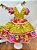 Vestido Infantil Junino Amarelo Colorido Florzinhas Festas - Imagem 6