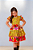 Vestido Infantil Junino Amarelo Colorido Florzinhas Festas - Imagem 8