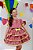 Conjunto Junino Vermelho Xadrez Cropped Com Mini Saia - Imagem 1