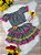 Conjunto Junino Preto Xadrez Cropped Mini Saia - Imagem 2