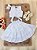 Conjunto Meninas Branco Cropped e Saia Mid Bordado Luxo - Imagem 4