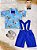 Conjunto Meninos do Mundo Bita Azul Com Short Susp. e Camisa - Imagem 3