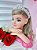 Coroa Infantil Princesa de Pérolas e Duplo Strass Luxo Cores - Imagem 1