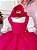 Vestido Infantil Jardineira Pink com Lenço Luxo - Imagem 2
