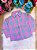 Camisa Xadrez Rosa e Azul Flanelada Junina - Imagem 1