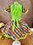 Conjunto Junino Cropped Verde Mini Saia - Imagem 3