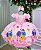 Vestido Bolofofos Bolo Fofos Rosa Temáticos Ysa Kids - Imagem 6