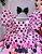 Vestido Minnie Rosa Com Preto Temático Kids - Imagem 4