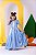 Vestido Fantasia Infantil Cinderela Luxo Azul com Tule - Imagem 8