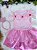 Fantasia Infantil Aurora e Bela Adormecida Rosa Com Tiara - Imagem 3