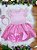 Fantasia Infantil Aurora e Bela Adormecida Rosa Com Tiara - Imagem 2