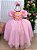Vestido Fantasia Longa Princesa Rosa Bebe - Imagem 2
