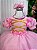 Vestido Fantasia Longa Princesa Rosa Bebe - Imagem 5