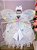 Vestido Infantil Branco Jardim Encantado Festa Luxo Alice - Imagem 4