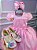 Vestido Infantil Rosa Bebe Jardim Encantado Festa Luxo Alice - Imagem 2