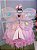 Vestido Infantil Rosa Bebe Jardim Encantado Festa Luxo Alice - Imagem 6