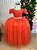 Vestido Longo Daminha Terracota Laura Peito Rendado - Imagem 1