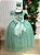 Vestido Longo Daminha Verde Menta Laura Peito Rendado - Imagem 3