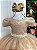 Vestido Longo Daminha Dourado Laura Peito Rendado - Imagem 2