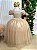 Vestido Longo Daminha Dourado Laura Peito Rendado - Imagem 1