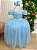 Vestido Longo Daminha Azul Bebe Laura Peito Rendado - Imagem 5